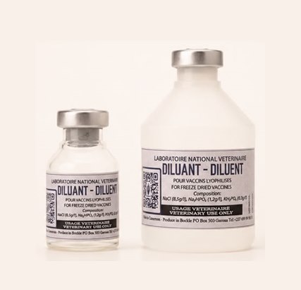 Flacons de DILUANT du LANAVET, disponibles en plusieurs formats